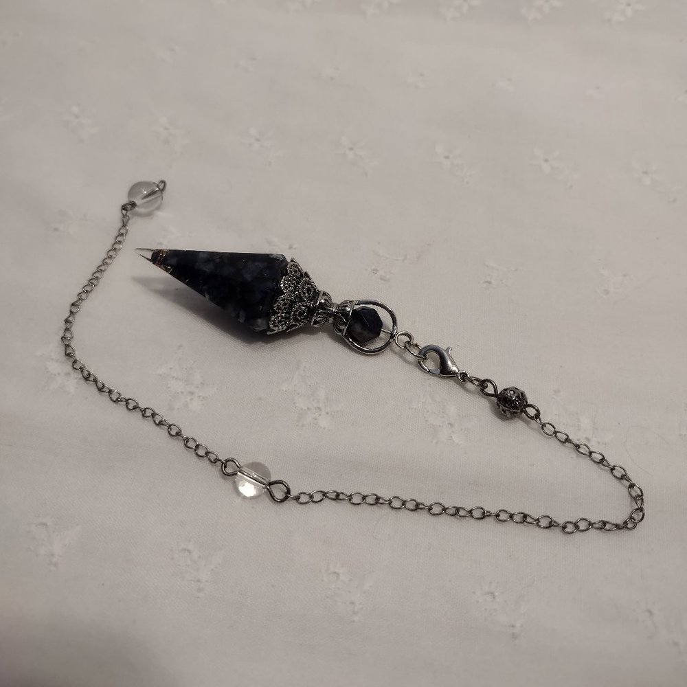 Lapis Lazulis Crystal Hexagonal Pendulum - Picture 2 of 4